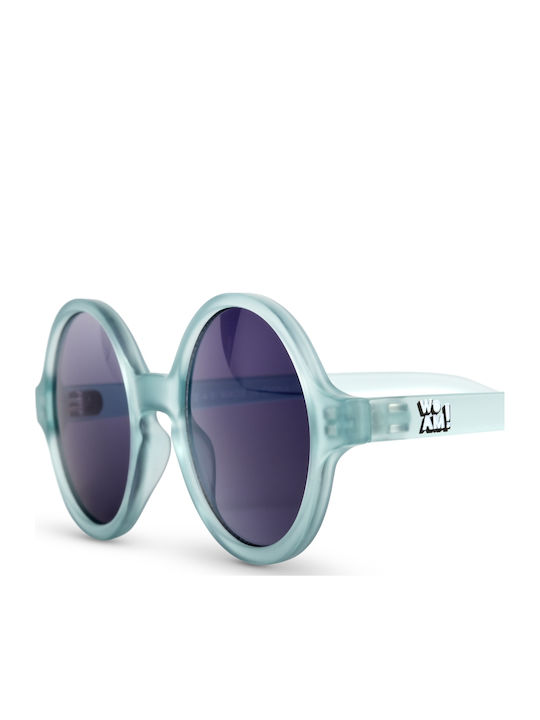 KiETLA Woam Round Kids Sunglasses Blue Sky for 2-4 Years