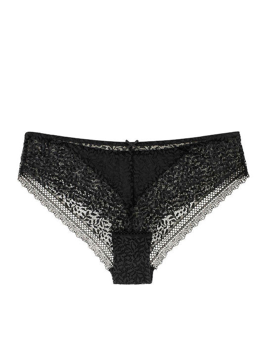 Γυναικεία Slip 2Pack με Δαντέλα Μαύρα