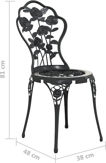 Garten- und Outdoor-Möbelsets für kleinen Raum 3 Stück Schwarz