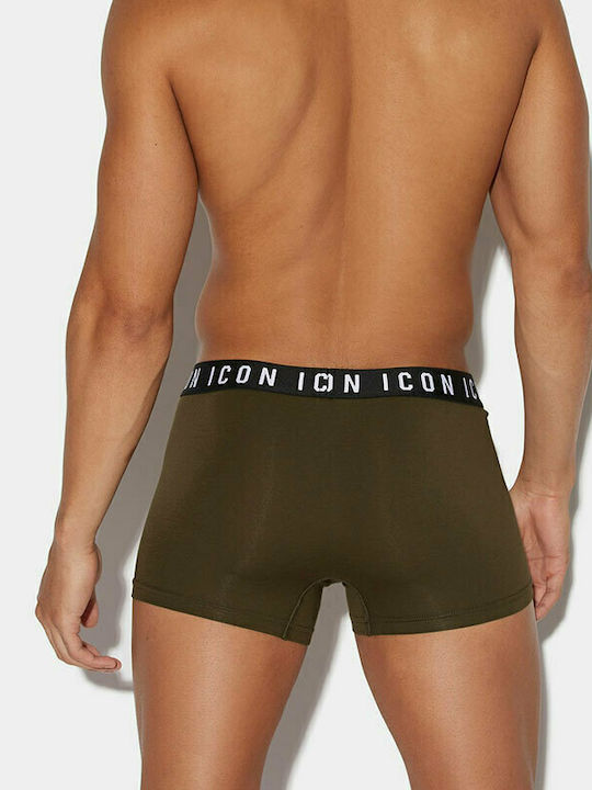 Dsquared2 Herren Boxershorts Military Green 1Packung