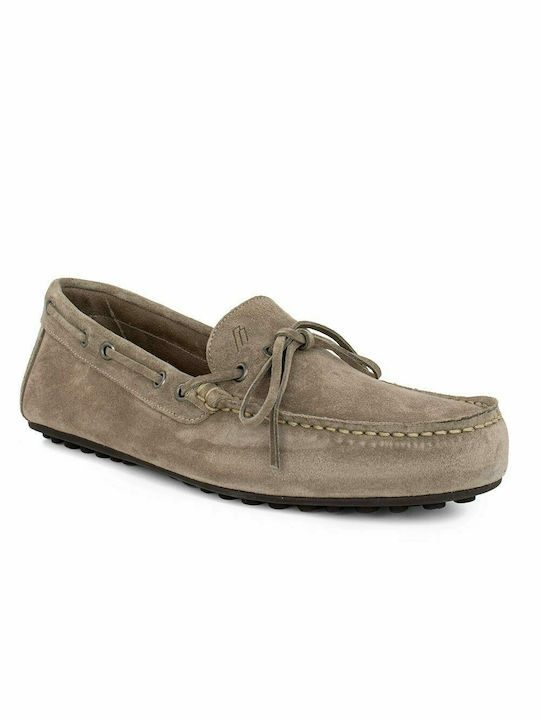 FRAU MEN'S SUEDE DRIVER MOCCASINS 31B2 BEIGE