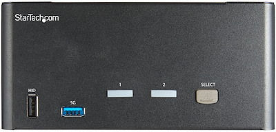 StarTech 2 Port Triple Monitor DisplayPort KVM Switch - 4K 60Hz UHD HDR
