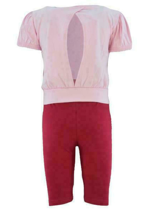 Joyce Kids Set with Leggings Summer 2pcs Pink