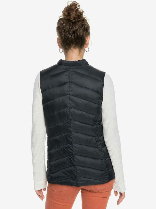 Kurz Damen Ärmellos Puffer Jacke Anthracite