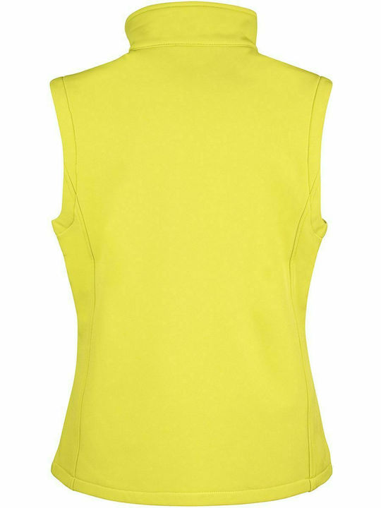 Women's Softshell Sleeveless Jacket Yellow