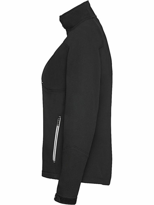 Bionic R-410F-0 Women's Short Sports Softshell Jacket Waterproof and Windproof for Winter Black