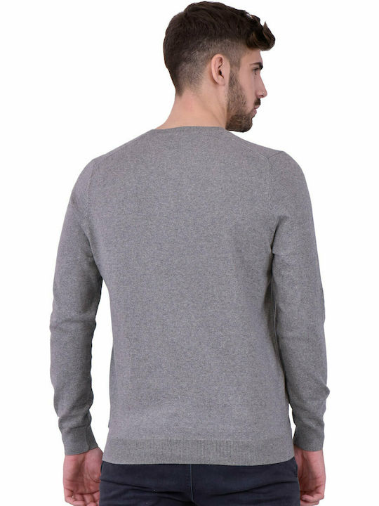 Superdry Men's Long Sleeve Sweater with V-Neck Gray