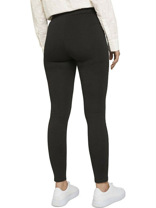 Frauen Lang Leggings Hochgeschnitten Schwarz