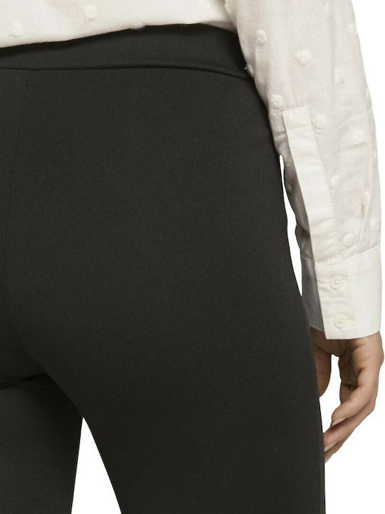 Frauen Lang Leggings Hochgeschnitten Schwarz