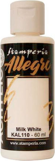 Stamperia Allegro Acrylic Paint Set in White color Milk White 59ml 1pcs
