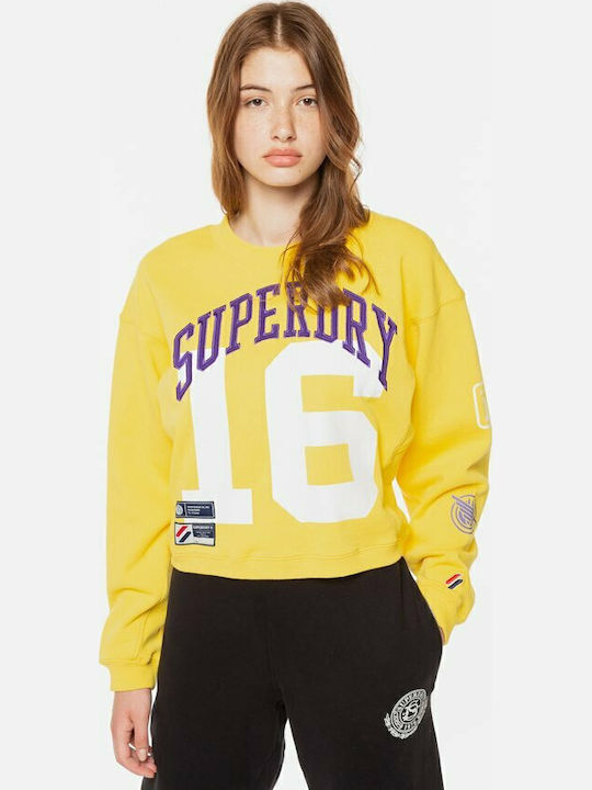 Cropped Women's Sweatshirt Yellow