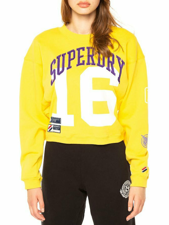 Cropped Women's Sweatshirt Yellow