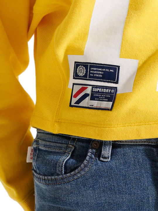 Cropped Women's Sweatshirt Yellow