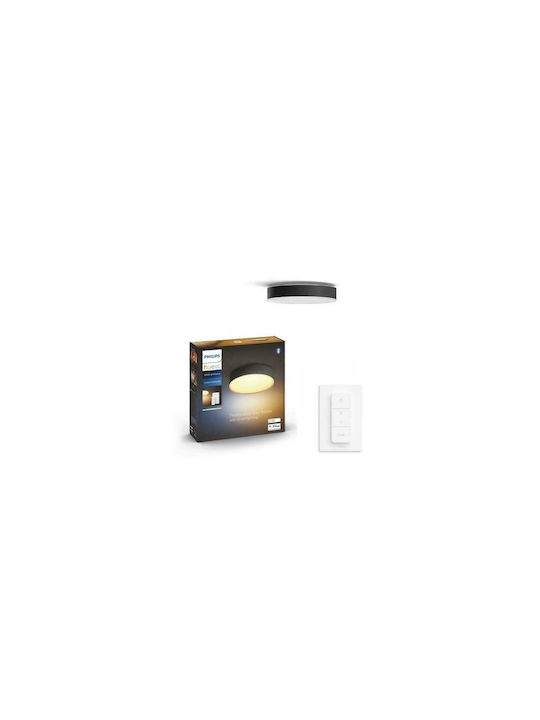 Philips Smart Πλαφονιέρα Οροφής 26.1εκ. Μαύρη με Ενσωματωμένο LED και Τηλεχειριστήριο