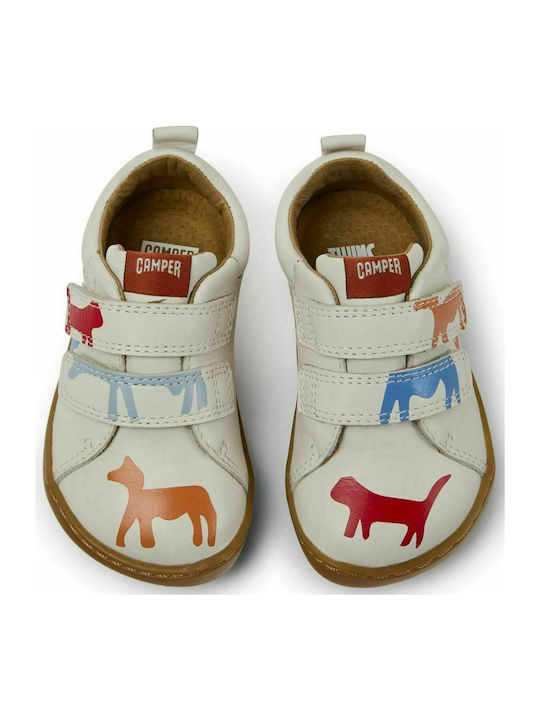 Παιδικά Sneakers με Σκρατς Μπεζ