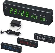 Naxius NXDCT-805S Tischuhr Digital LED mit Wecker Blau
