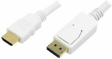 LogiLink Cablu DisplayPort - HDMI de sex masculin 2m Alb (CV0055)