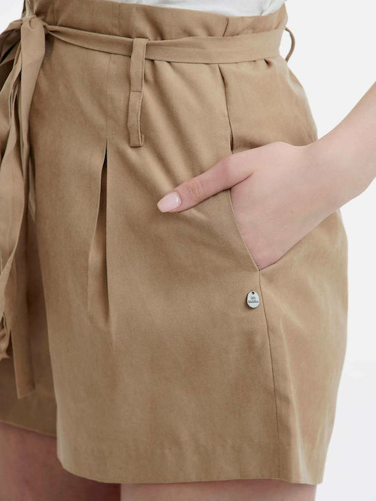 Femei Talie înaltă Pantaloni scurți Bej