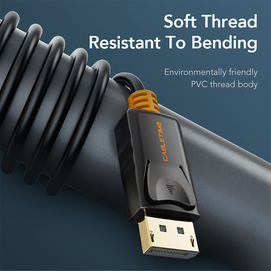 Cabletime Cable DisplayPort male - HDMI male 1.8m Black ()