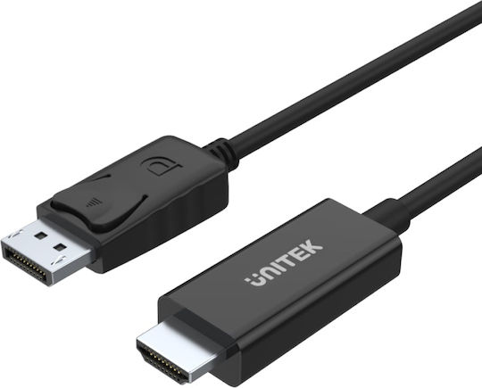 Unitek Кабел DisplayPort мъжки - HDMI мъжки 1.8м Черен (Y-5118CA)