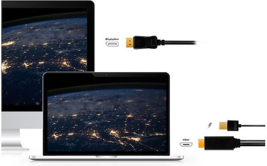 LogiLink Cablu DisplayPort De Sex Masculin - HDMI De Sex Masculin 2m Negru (CH0091)