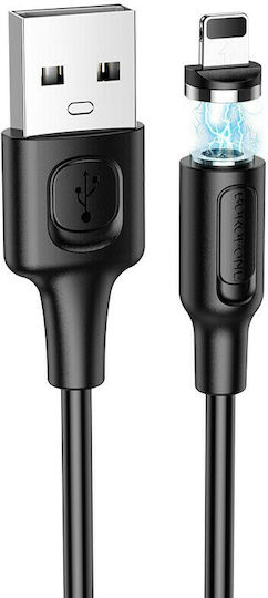 Borofone BX41 Magnetic USB to Lightning Cable Μαύρο 1m