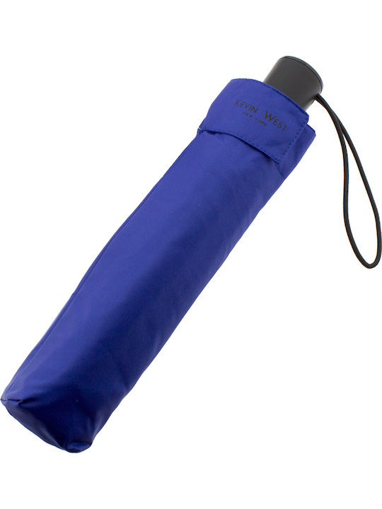 Kevin West Windproof Automatic Umbrella Compact Blue