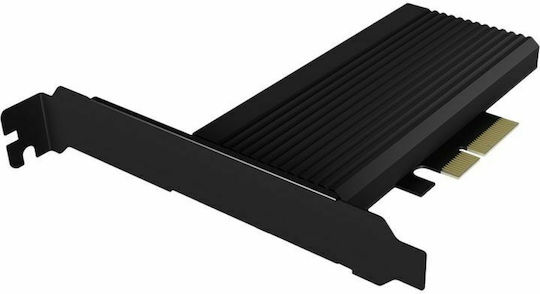Icy Box M.2 PCIe Gen 4.0x4 To PCIe Gen 4.0x4 With Heat Sink Black (IB-PCI208-HS)