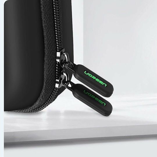 Ugreen Protective Case Hard Drive, Travel Organiser Bag for Electronics L (180mm x 95mm x 55mm) Black (50274)