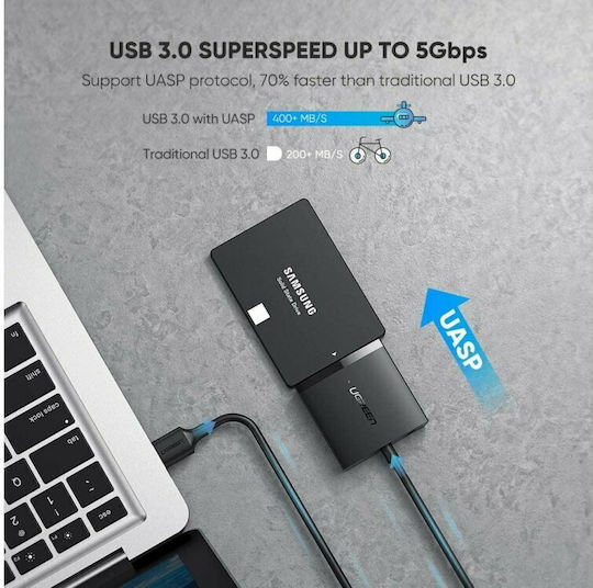 Ugreen 60561 USB 3.0 to SATA Hard Drive Adapter Μαύρο