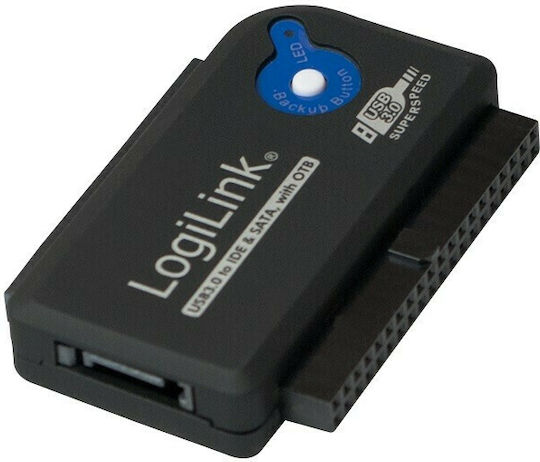 LogiLink AU0028A USB 3.0 to IDE & SATA Adapter with One Touch Backup Μαύρο