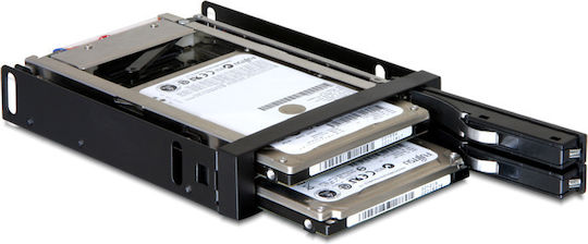 DeLock 3.5″ Mobile Rack for 2 x 2.5″ SATA Μαύρο 47189