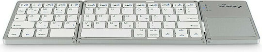 MediaRange MROS133-GR Fără fir Bluetooth Tastatură cu touchpad Greacă Argintiu