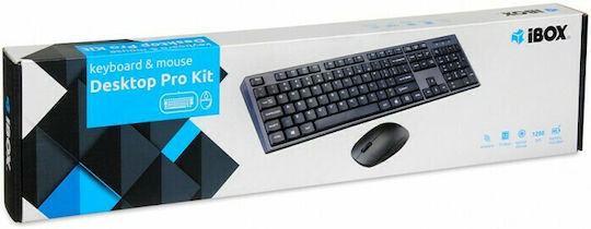 iBox Desktop KIT Pro Ασύρματο Σετ Πληκτρολόγιο & Ποντίκι Αγγλικό UK