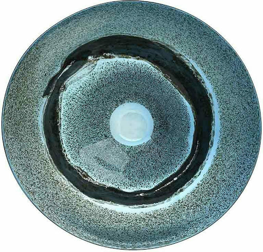 Inart Γυάλινη Μπλε 39x39x7εκ. 3-70-900-0020 Inart Γυάλινη Μπλε 39x39x7εκ. 3-70-900-0020