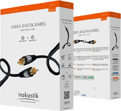 Inakustik 316207 Cable RCA male - RCA male 0.75m