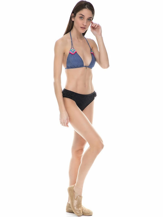 Triangle Bikini Top Decleo Umrao Blue