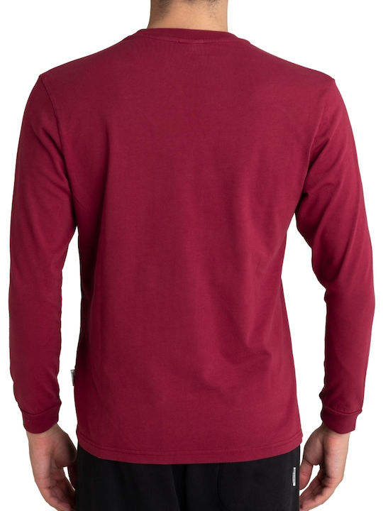 Franklin & Marshall Men's Long Sleeve Blouse Burgundy