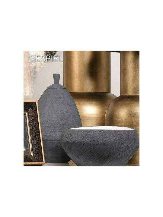 Espiel Декоративна купа Порцелан White / Grey Matte 25x25x13см 1бр