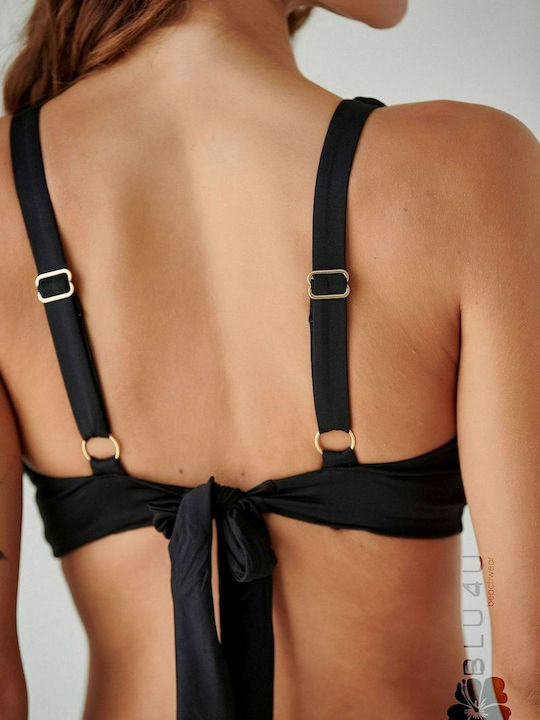 Solids Topuri De Bikini Triunghi Cupe D Cu Burete Negru