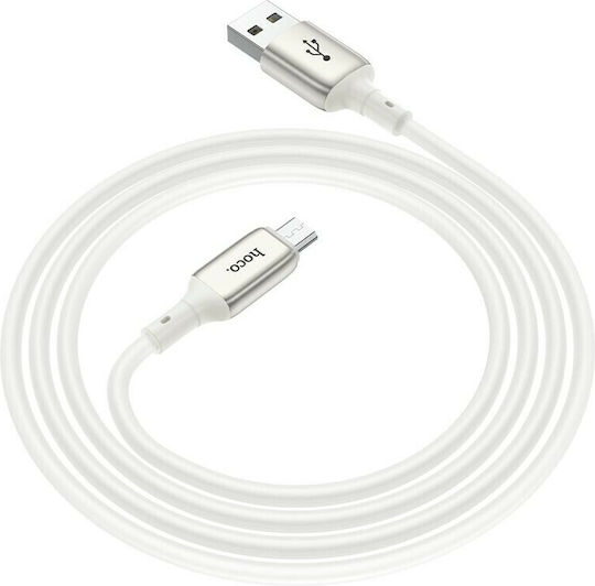 Hoco X66 Regular USB 2.0 to micro USB Cable Λευκό 1m