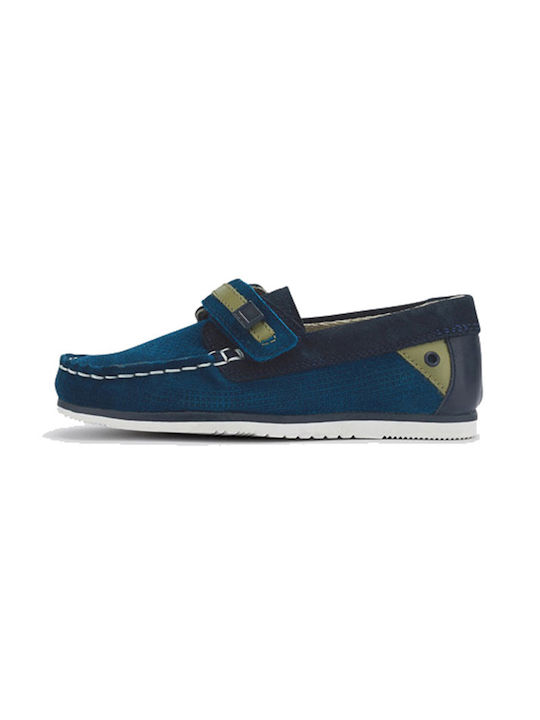 Mayoral Boys Suede Moccasins with Velcro Blue