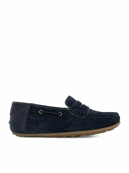 Boys Suede Slip-On Moccasins Blue