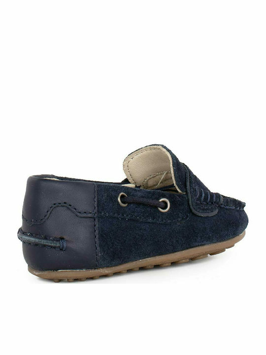 Boys Suede Slip-On Moccasins Blue