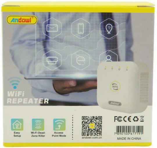 Andowl Q-C26 WiFi Extender Dual Band (2.4 & 5GHz) 1200Mbps Λευκό Dual