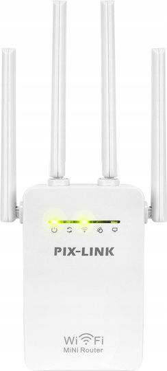 Pix-Link LV-WR09 WiFi Extender Single Band (2.4GHz) 300Mbps White