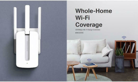 Mercusys MW300RE v3 WiFi Extender Single Band (2.4GHz) 300Mbps