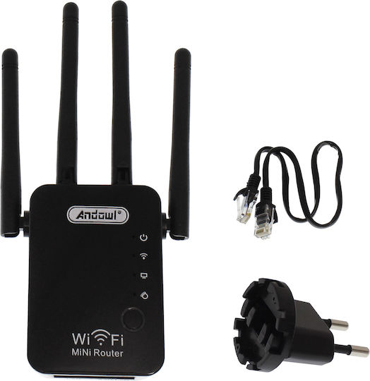 Andowl Q-A45 WiFi Extender Single Band (2.4GHz) 300Mbps με 2 Ethernet