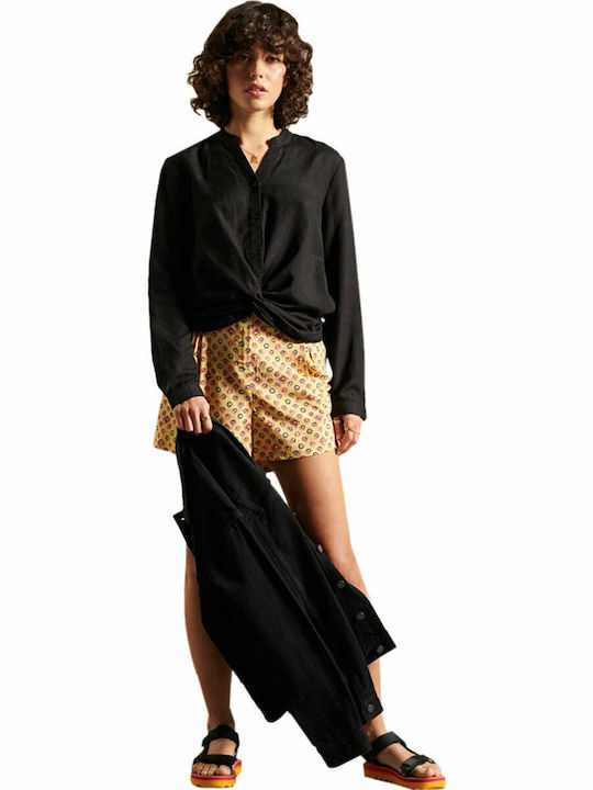 Dana Women's Monochrome Long Sleeve Shirt Black