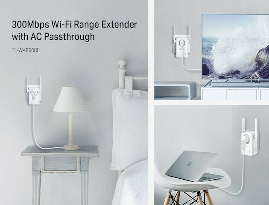 TP-LINK TL-WA860RE v1 WiFi удължител Единична лента (2.4GHz) 300Mbps